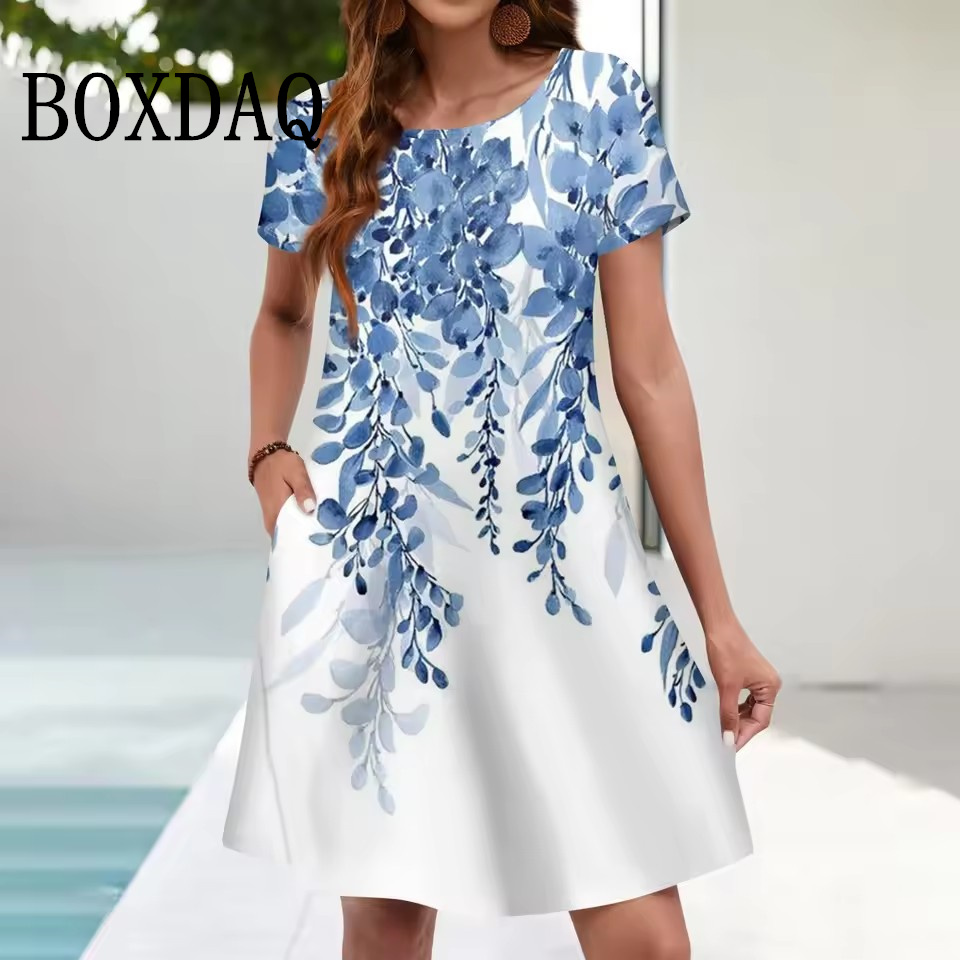 Ethnic Fashion Dress - فستان صيفي نسائي غير رسمي بجيوب