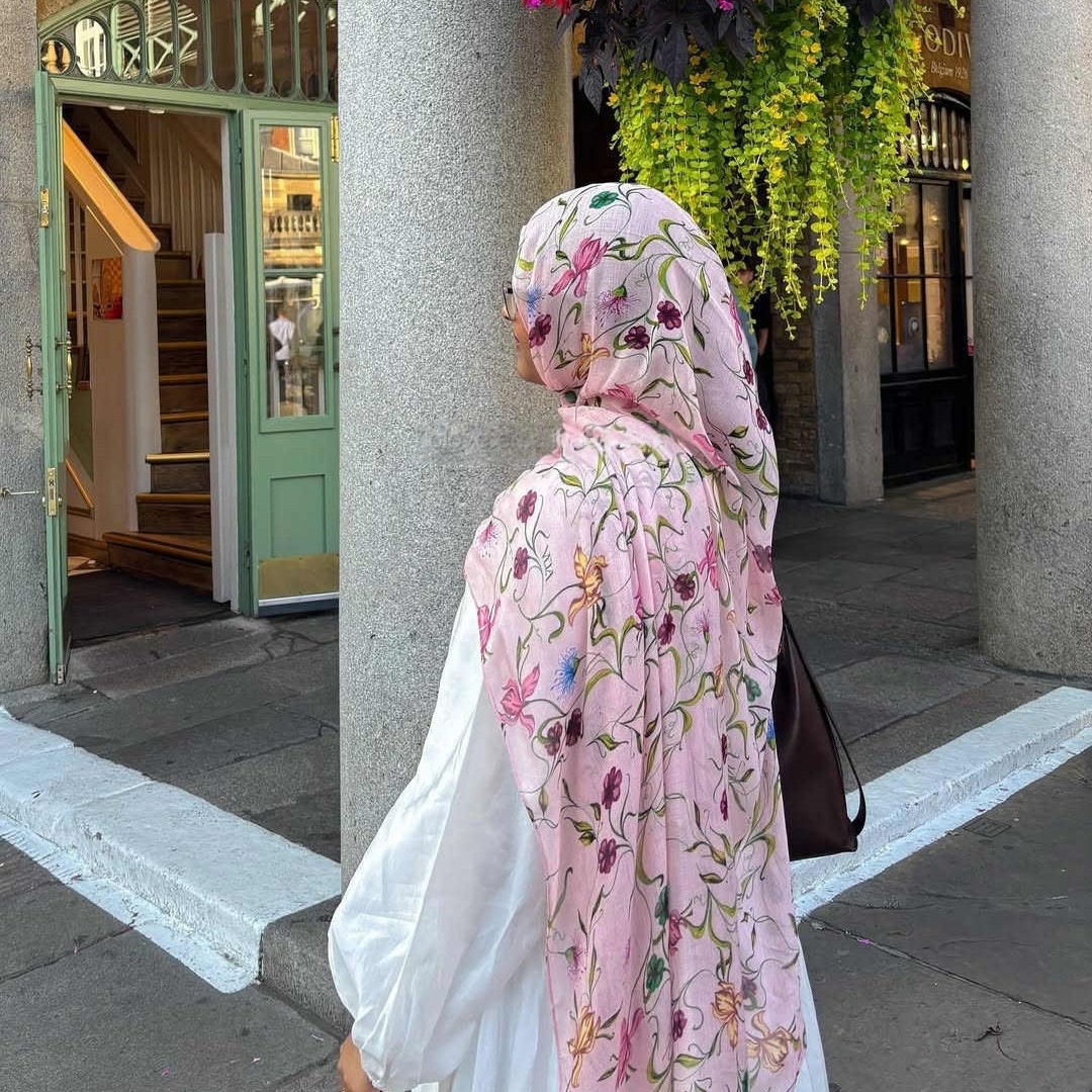 Go Ethnic Fashion - السيدات البوهيمي الأزهار المائية الحجاب رمضان