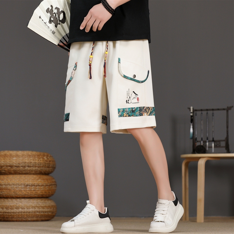 Urban Ethnic Fashion - شورت رجالي من قماش آيس سيلك،
