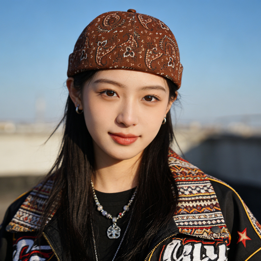 Go Ethnic Fashion - الرجعية بيزلي يابي Guapi قبعة المرأة