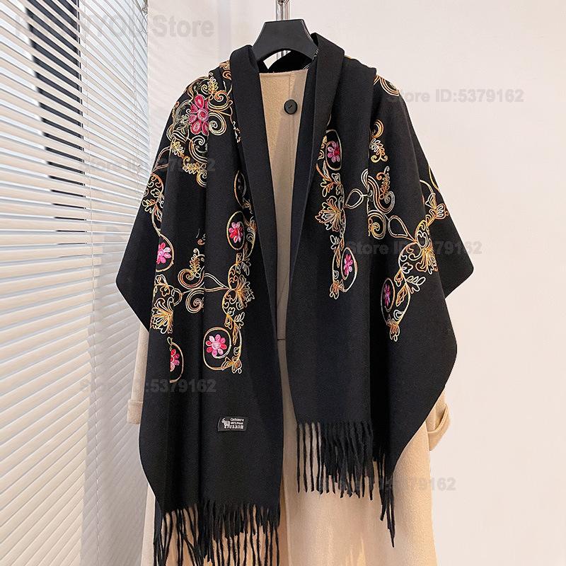 شال باشمينا نسائي بتطريز عرقي  - مراجعة Go Ethnic Fashion وسعره