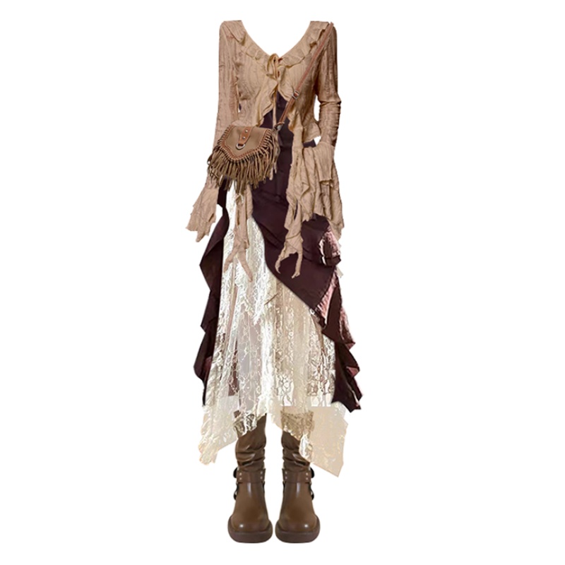 خريف جديد غير النظامية سليم صا - مراجعة Ethnic Fashion Dress وسعره